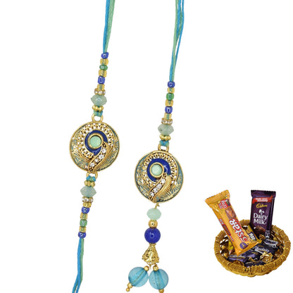 Rakhi,rakhi for brother, Rakhi for Bhaiya Bhabhi, Bhaiya Bhabhi Rakhi, Rakhi Set with Chocolate Gift Hamper