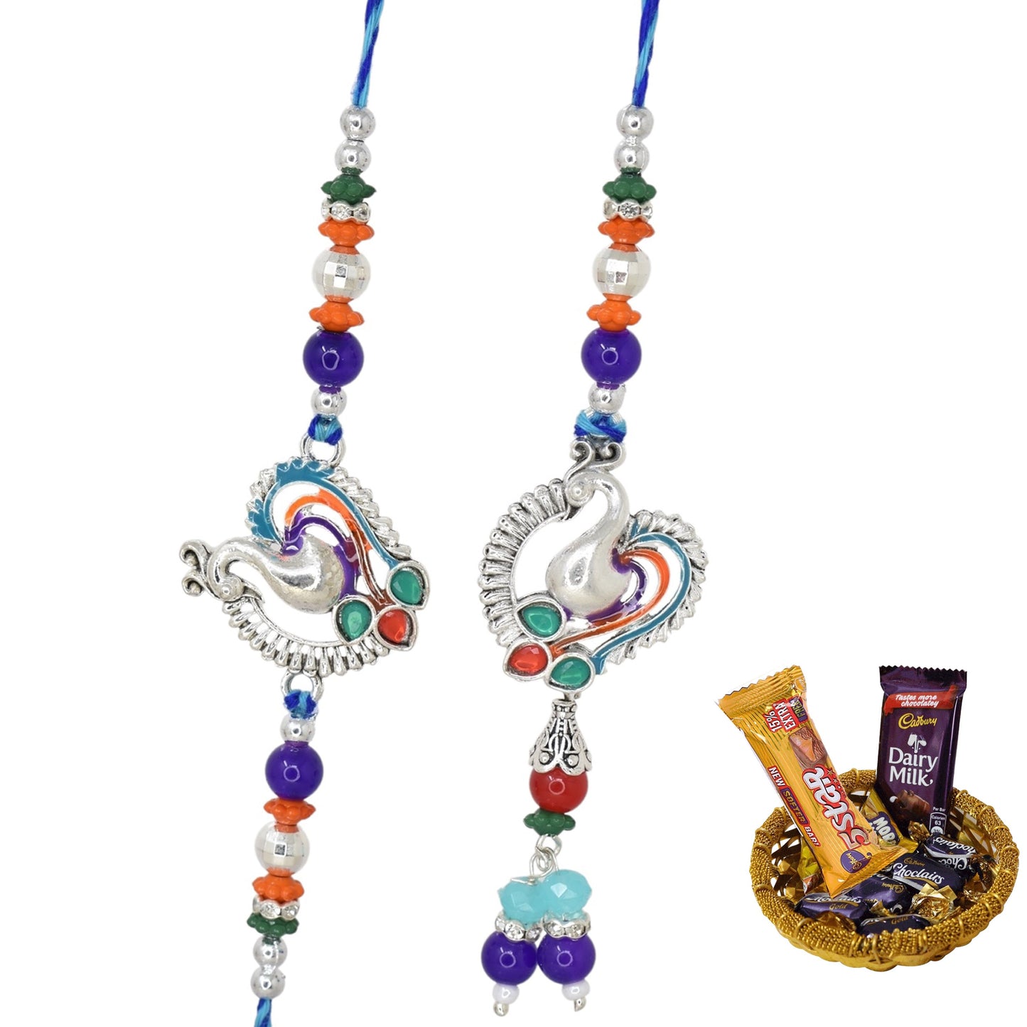 Rakhi,rakhi for brother, Rakhi for Bhaiya Bhabhi, Bhaiya Bhabhi Rakhi, Rakhi Set with Chocolate Gift Hamper