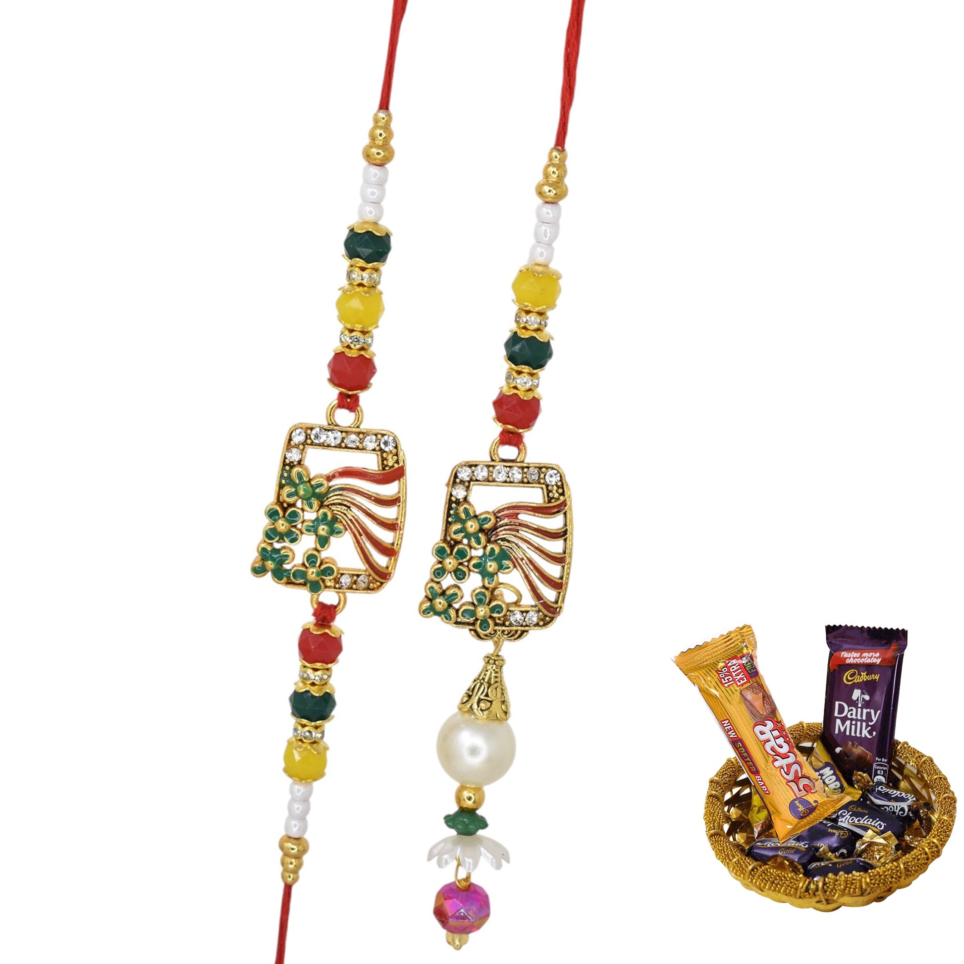 Rakhi,rakhi for brother, Rakhi for Bhaiya Bhabhi, Bhaiya Bhabhi Rakhi, Rakhi Set with Chocolate Gift Hamper