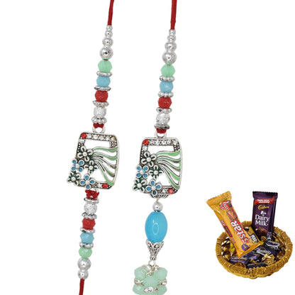 Rakhi,rakhi for brother, Rakhi for Bhaiya Bhabhi, Bhaiya Bhabhi Rakhi, Rakhi Set with Chocolate Gift Hamper