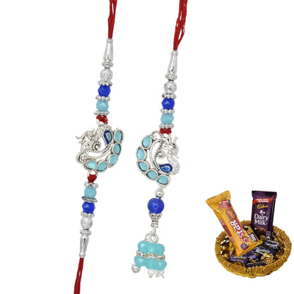 Rakhi,rakhi for brother, Rakhi for Bhaiya Bhabhi, Bhaiya Bhabhi Rakhi, Rakhi Set with Chocolate Gift Hamper