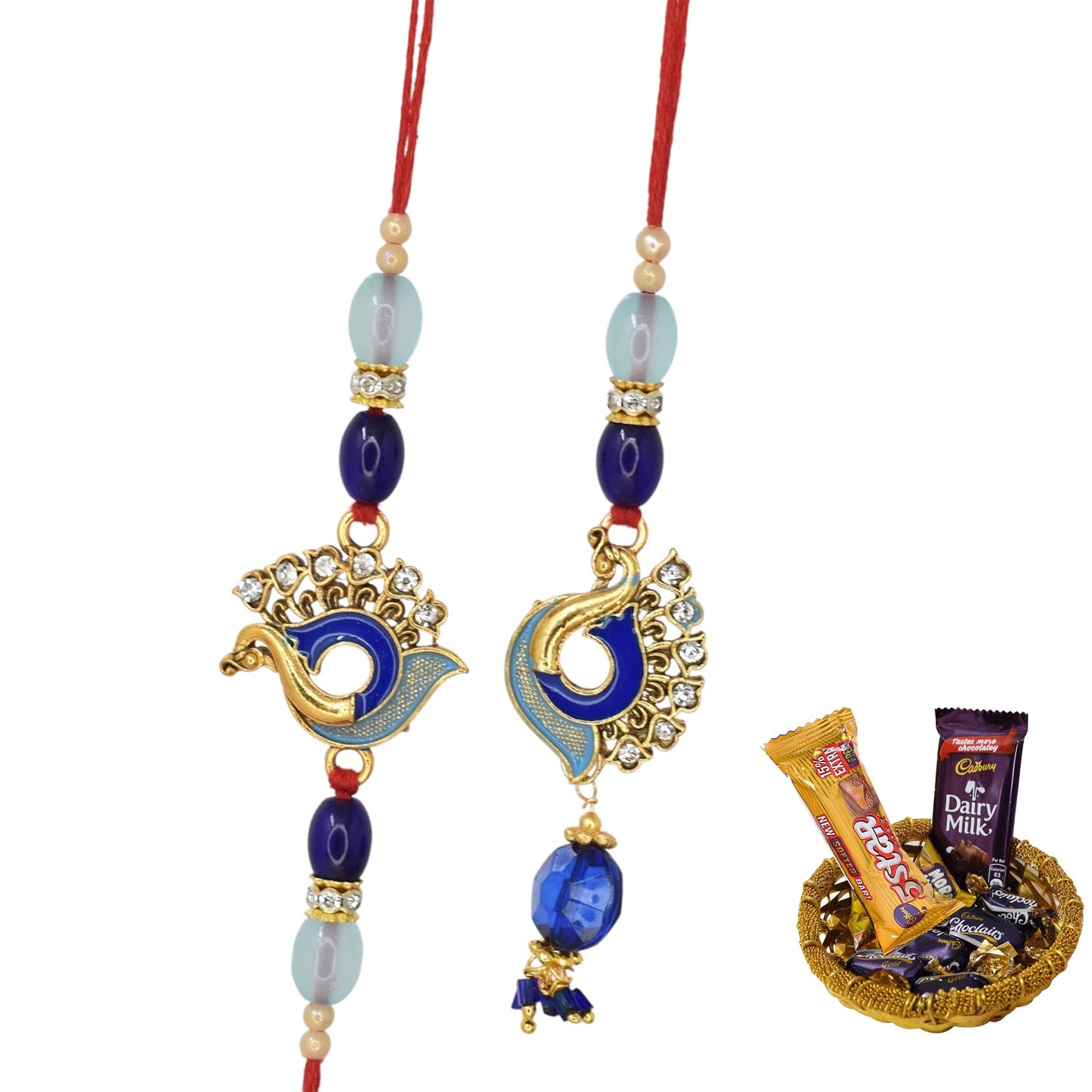 Rakhi,rakhi for brother, Rakhi for Bhaiya Bhabhi, Bhaiya Bhabhi Rakhi, Rakhi Set with Chocolate Gift Hamper