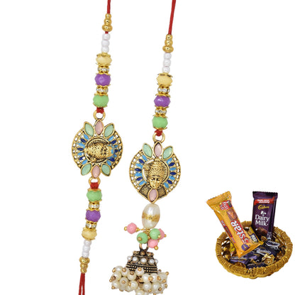 Rakhi,rakhi for brother, Rakhi for Bhaiya Bhabhi, Bhaiya Bhabhi Rakhi, Rakhi Set with Chocolate Gift Hamper