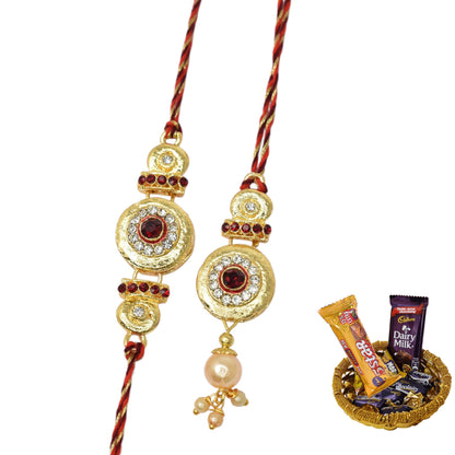 Rakhi,rakhi for brother, Rakhi for Bhaiya Bhabhi, Bhaiya Bhabhi Rakhi, Rakhi Set with Chocolate Gift Hamper
