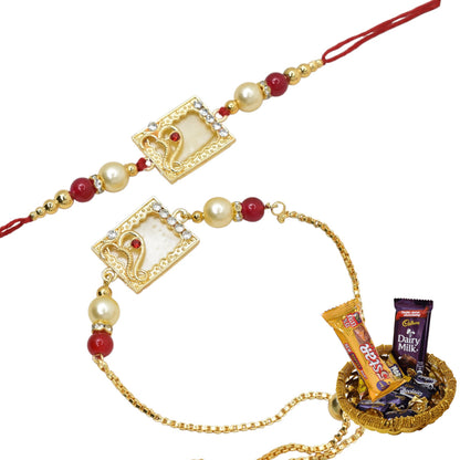 Rakhi,rakhi for brother, Rakhi for Bhaiya Bhabhi, Bhaiya Bhabhi Rakhi, Rakhi Set with Chocolate Gift Hamper
