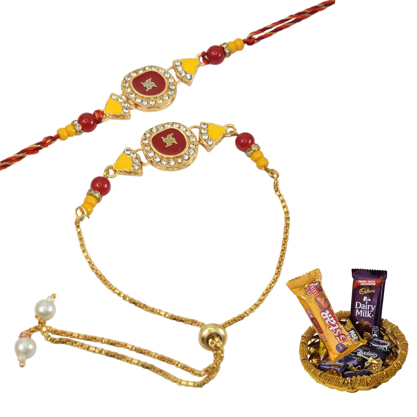 Rakhi,rakhi for brother, Rakhi for Bhaiya Bhabhi, Bhaiya Bhabhi Rakhi, Rakhi Set with Chocolate Gift Hamper