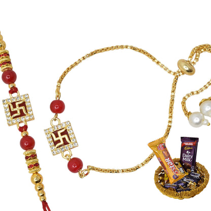 Rakhi,rakhi for brother, Rakhi for Bhaiya Bhabhi, Bhaiya Bhabhi Rakhi, Rakhi Set with Chocolate Gift Hamper