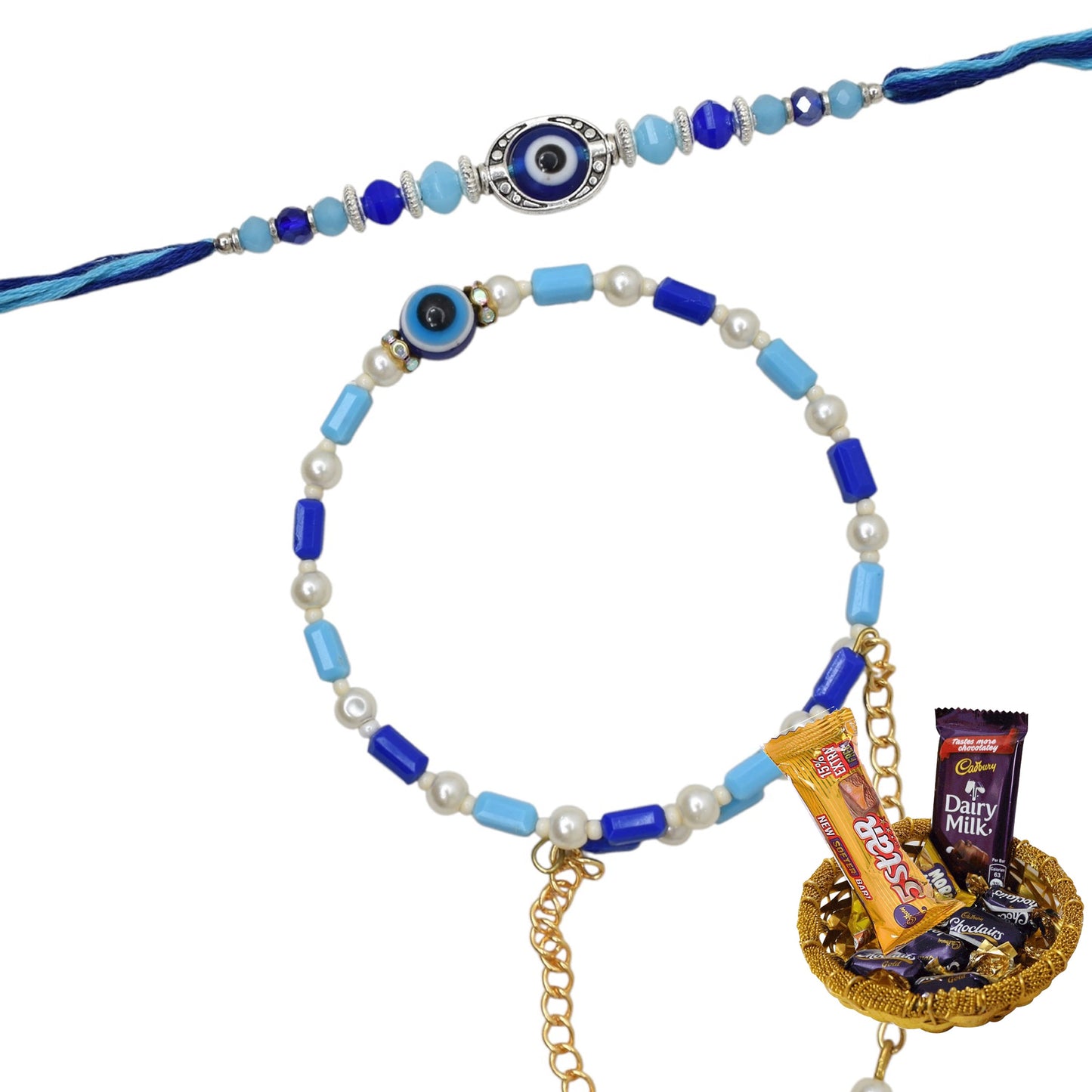 Rakhi,rakhi for brother, Rakhi for Bhaiya Bhabhi, Bhaiya Bhabhi Rakhi, Rakhi Set with Chocolate Gift Hamper