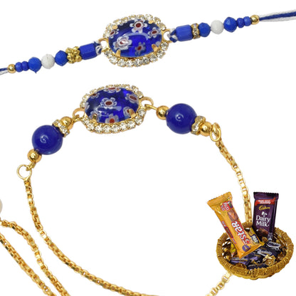 Rakhi,rakhi for brother, Rakhi for Bhaiya Bhabhi, Bhaiya Bhabhi Rakhi, Rakhi Set with Chocolate Gift Hamper