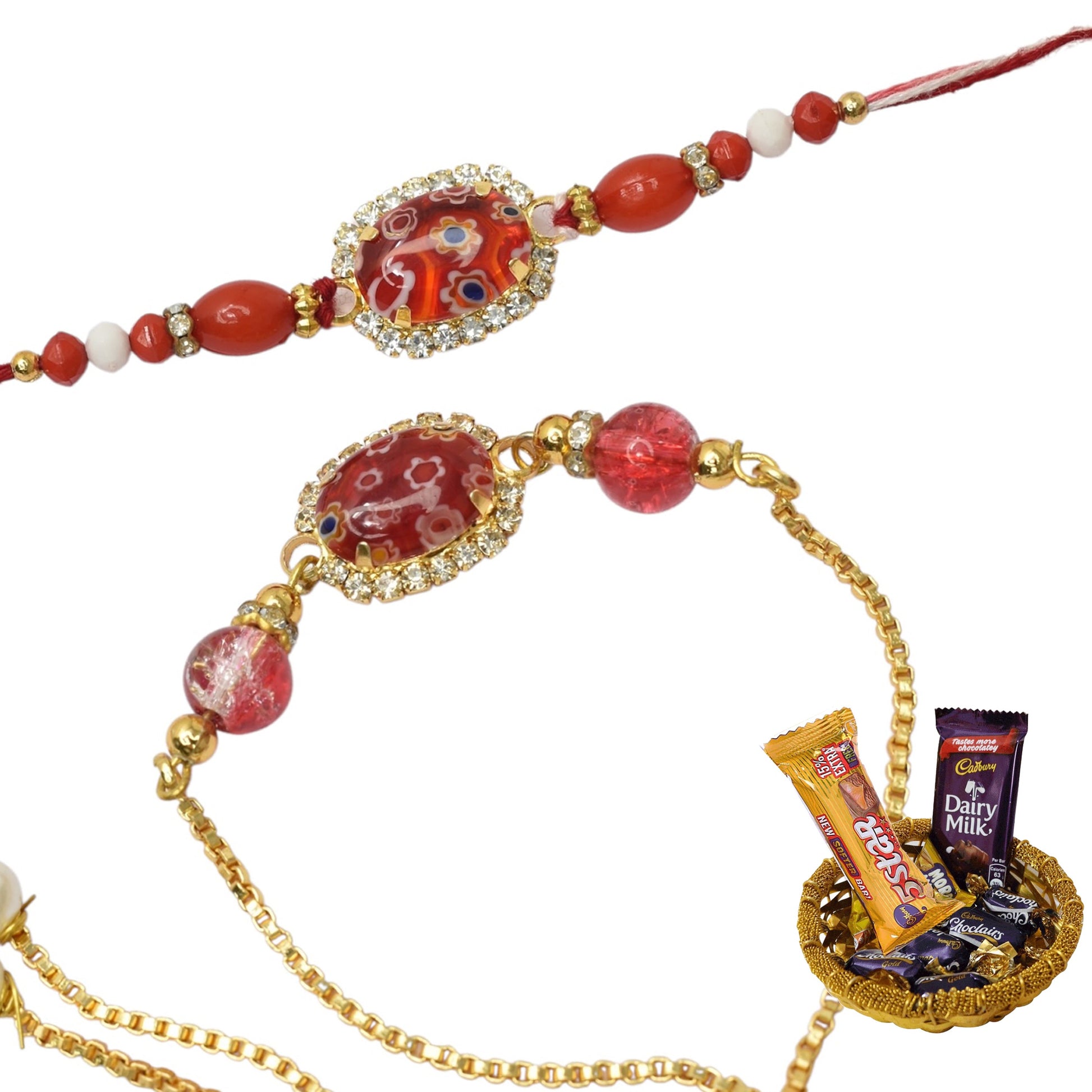 Rakhi,rakhi for brother, Rakhi for Bhaiya Bhabhi, Bhaiya Bhabhi Rakhi, Rakhi Set with Chocolate Gift Hamper