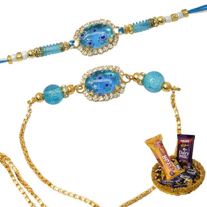 Rakhi,rakhi for brother, Rakhi for Bhaiya Bhabhi, Bhaiya Bhabhi Rakhi, Rakhi Set with Chocolate Gift Hamper