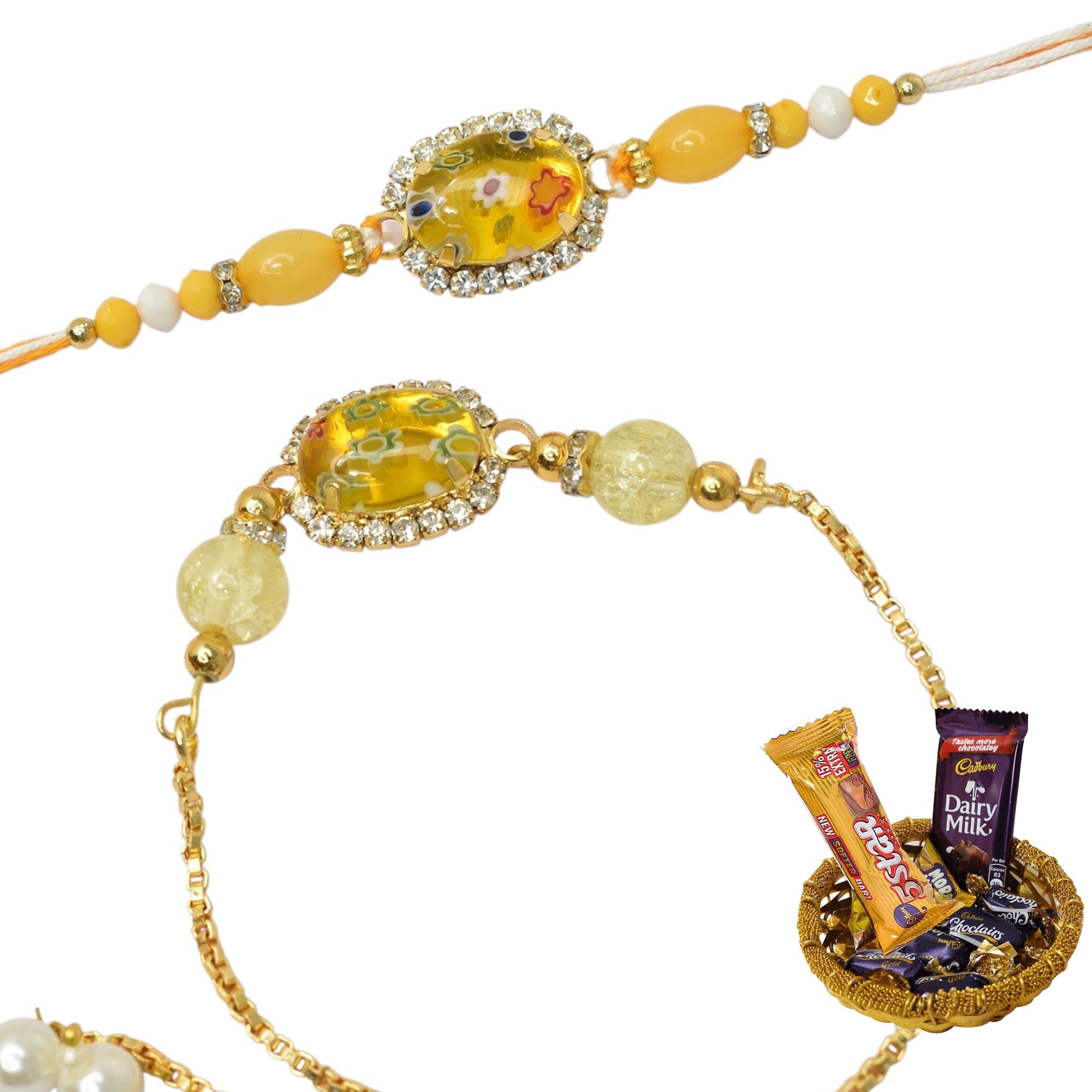 Rakhi,rakhi for brother, Rakhi for Bhaiya Bhabhi, Bhaiya Bhabhi Rakhi, Rakhi Set with Chocolate Gift Hamper