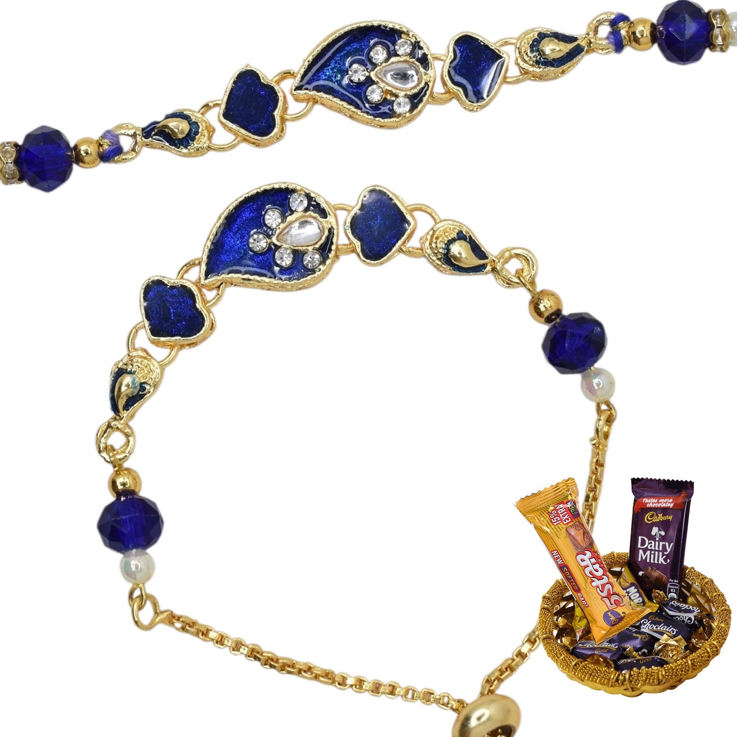 Rakhi,rakhi for brother, Rakhi for Bhaiya Bhabhi, Bhaiya Bhabhi Rakhi, Rakhi Set with Chocolate Gift Hamper