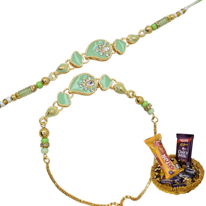 Rakhi,rakhi for brother, Rakhi for Bhaiya Bhabhi, Bhaiya Bhabhi Rakhi, Rakhi Set with Chocolate Gift Hamper