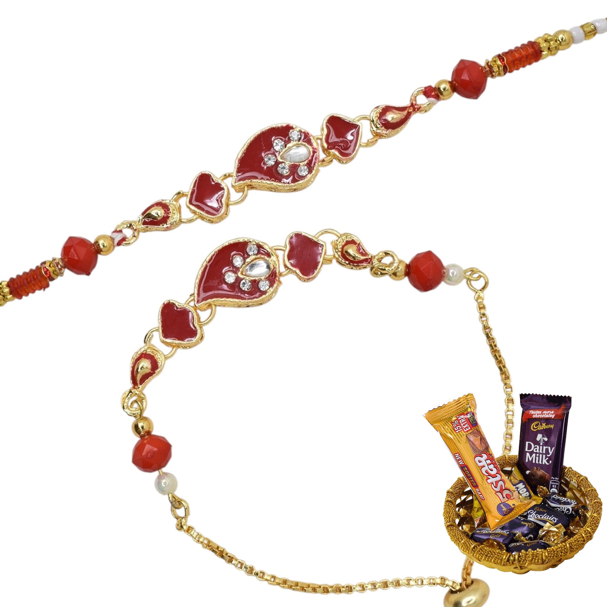 Rakhi,rakhi for brother, Rakhi for Bhaiya Bhabhi, Bhaiya Bhabhi Rakhi, Rakhi Set with Chocolate Gift Hamper