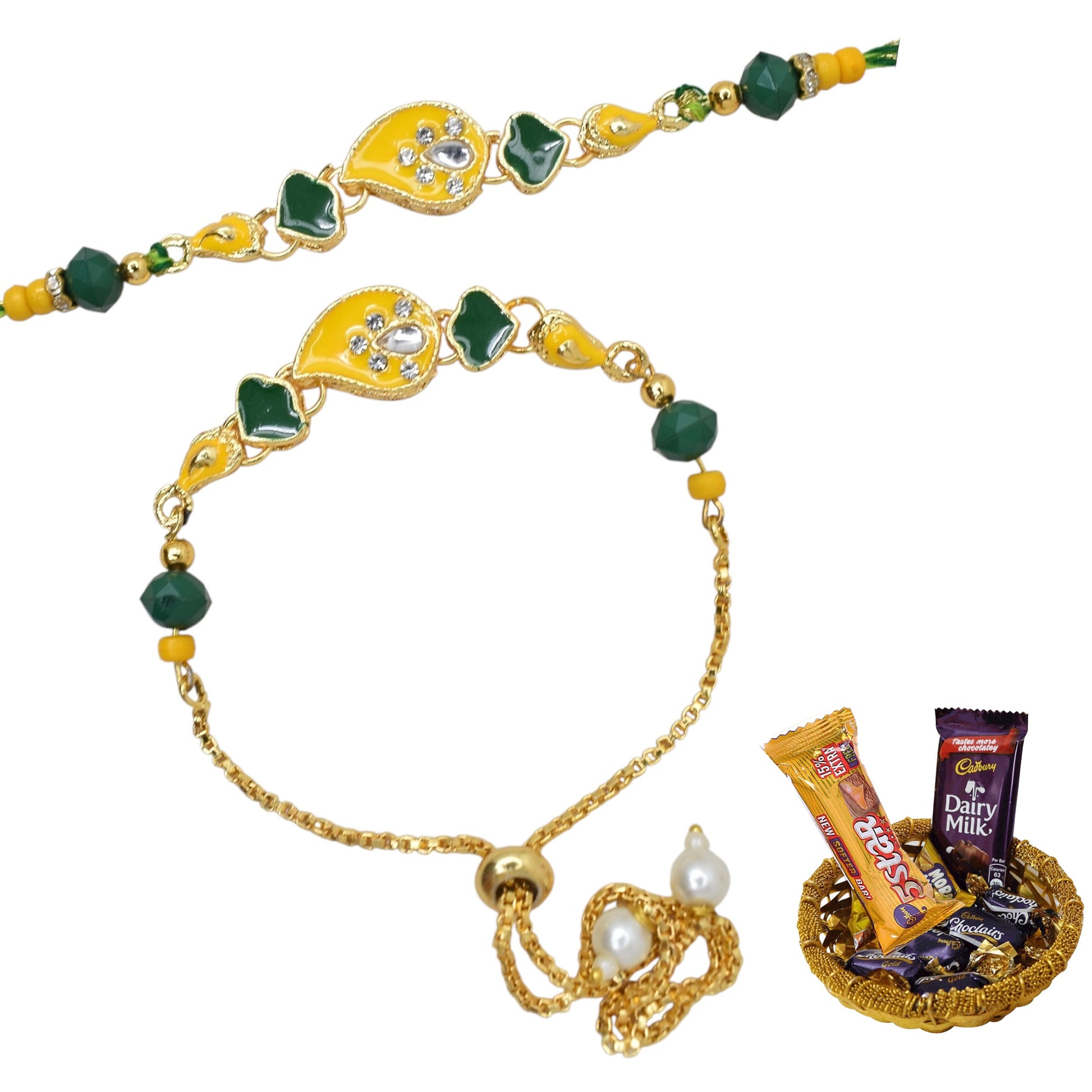 Rakhi,rakhi for brother, Rakhi for Bhaiya Bhabhi, Bhaiya Bhabhi Rakhi, Rakhi Set with Chocolate Gift Hamper