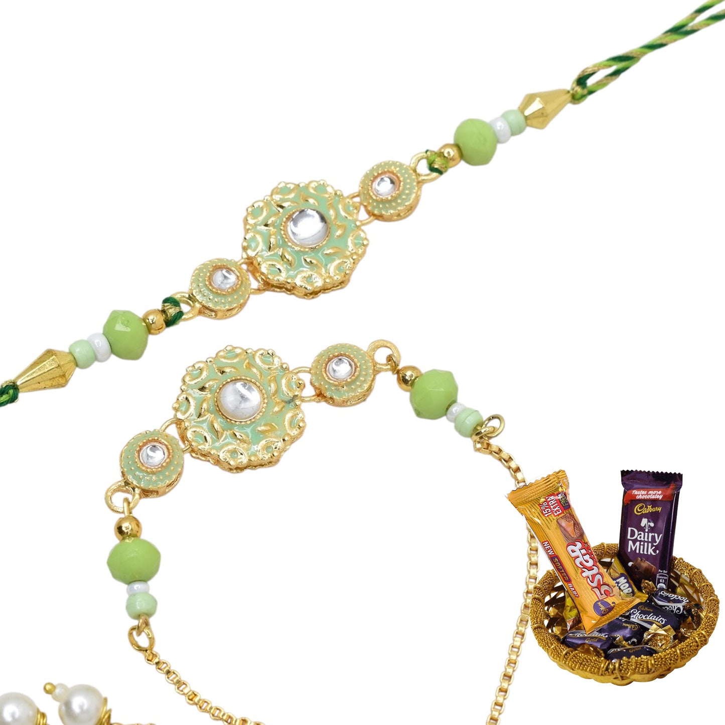 Rakhi,rakhi for brother, Rakhi for Bhaiya Bhabhi, Bhaiya Bhabhi Rakhi, Rakhi Set with Chocolate Gift Hamper
