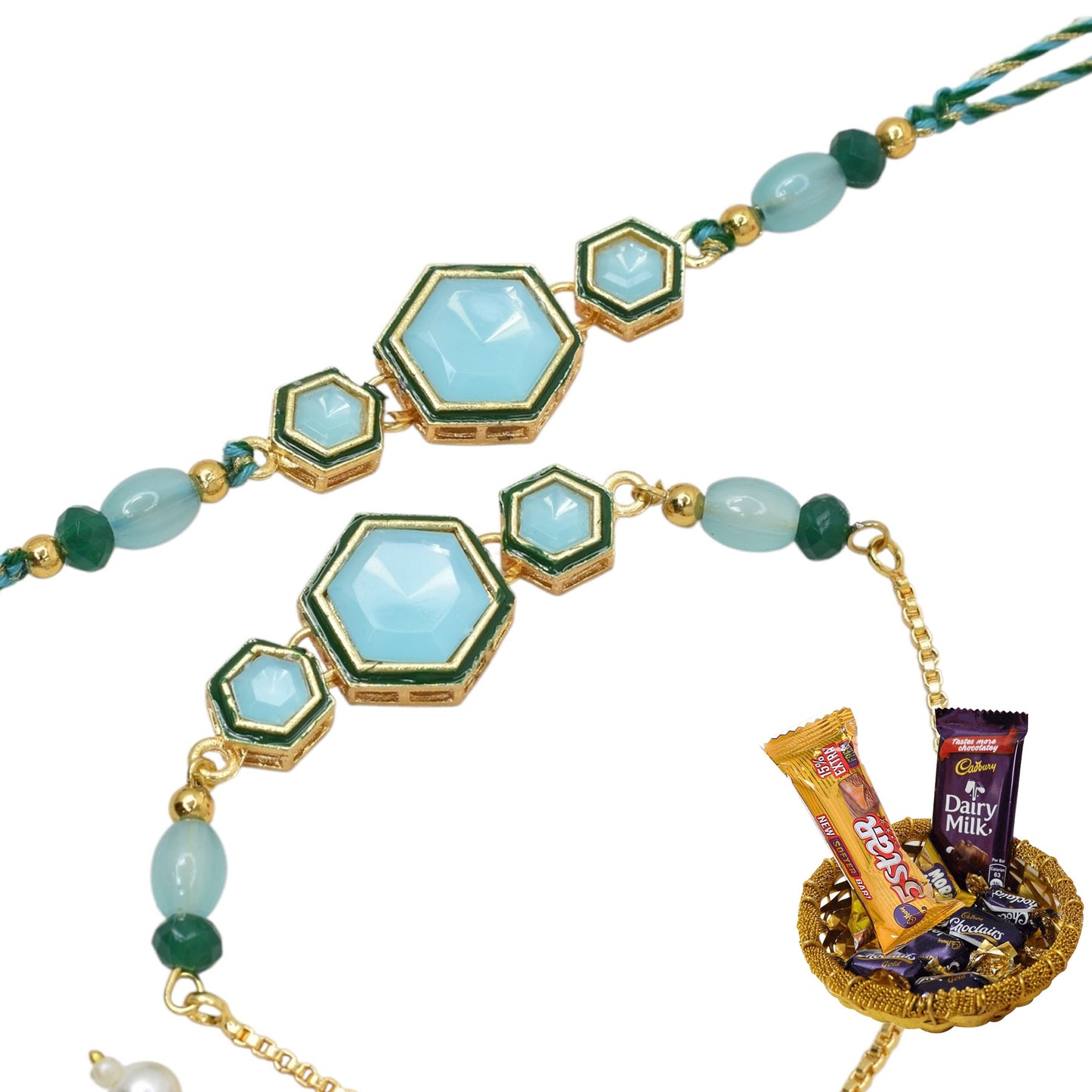 Rakhi,rakhi for brother, Rakhi for Bhaiya Bhabhi, Bhaiya Bhabhi Rakhi, Rakhi Set with Chocolate Gift Hamper