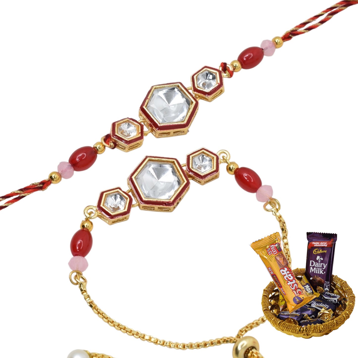 Rakhi,rakhi for brother, Rakhi for Bhaiya Bhabhi, Bhaiya Bhabhi Rakhi, Rakhi Set with Chocolate Gift Hamper