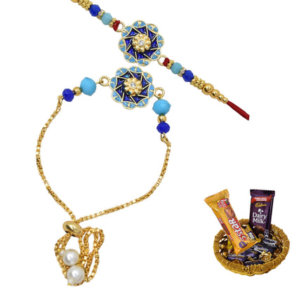 Rakhi,rakhi for brother, Rakhi for Bhaiya Bhabhi, Bhaiya Bhabhi Rakhi, Rakhi Set with Chocolate Gift Hamper