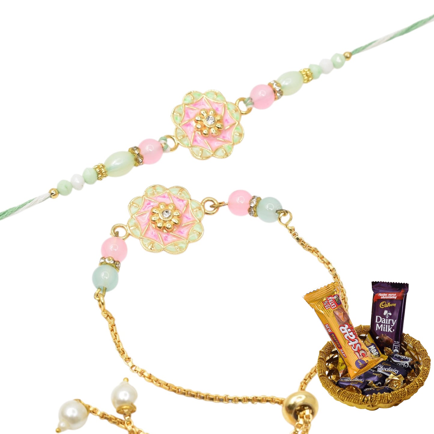 Rakhi,rakhi for brother, Rakhi for Bhaiya Bhabhi, Bhaiya Bhabhi Rakhi, Rakhi Set with Chocolate Gift Hamper