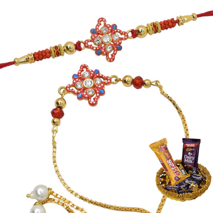 Rakhi,rakhi for brother, Rakhi for Bhaiya Bhabhi, Bhaiya Bhabhi Rakhi, Rakhi Set with Chocolate Gift Hamper