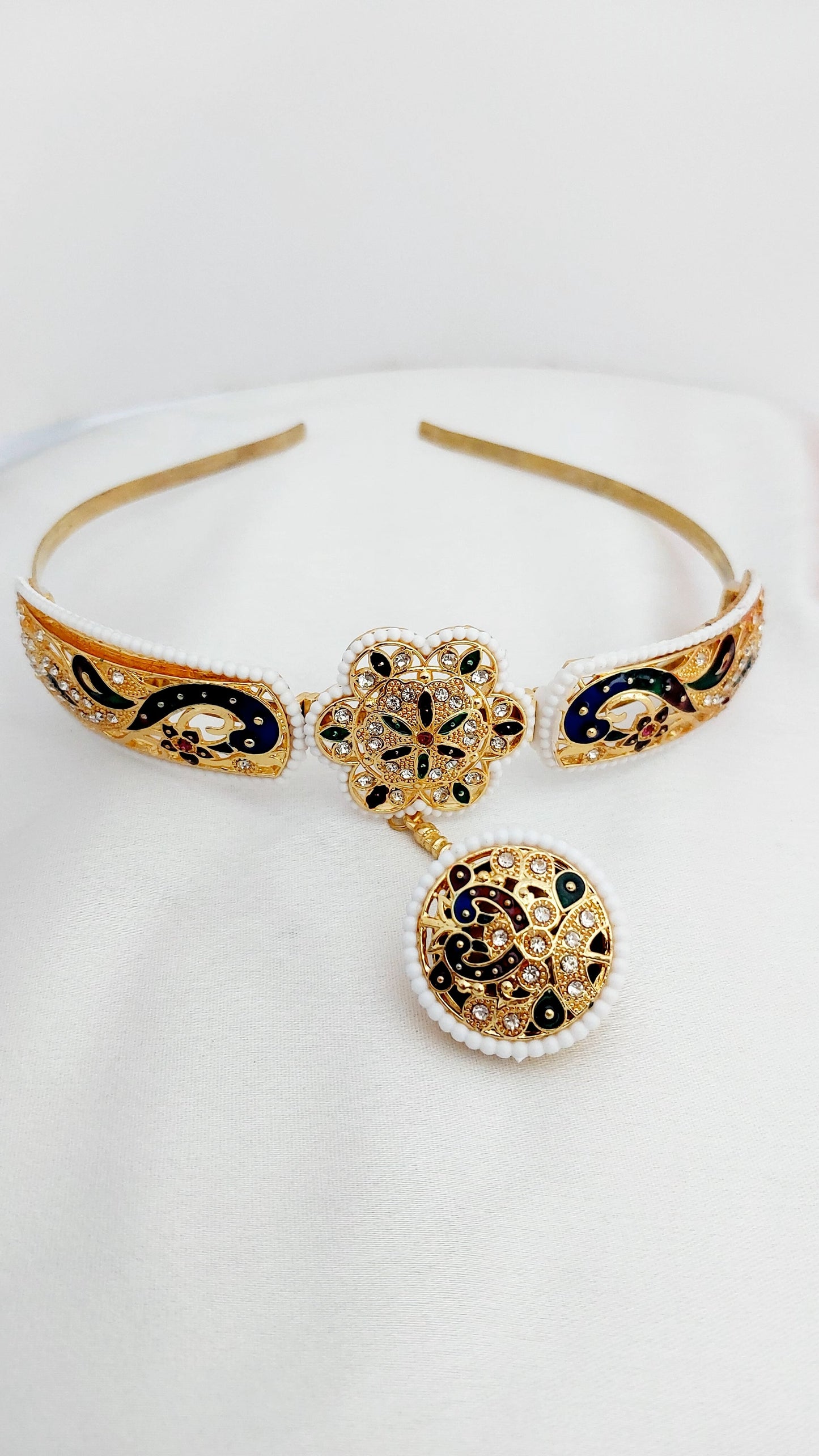 bor,borla Sispatti with borla,mathapatti, bor with mathapatti,hairbadd sispatti,rajasthani jewellery,rajputi jewellery,sispatti hairband