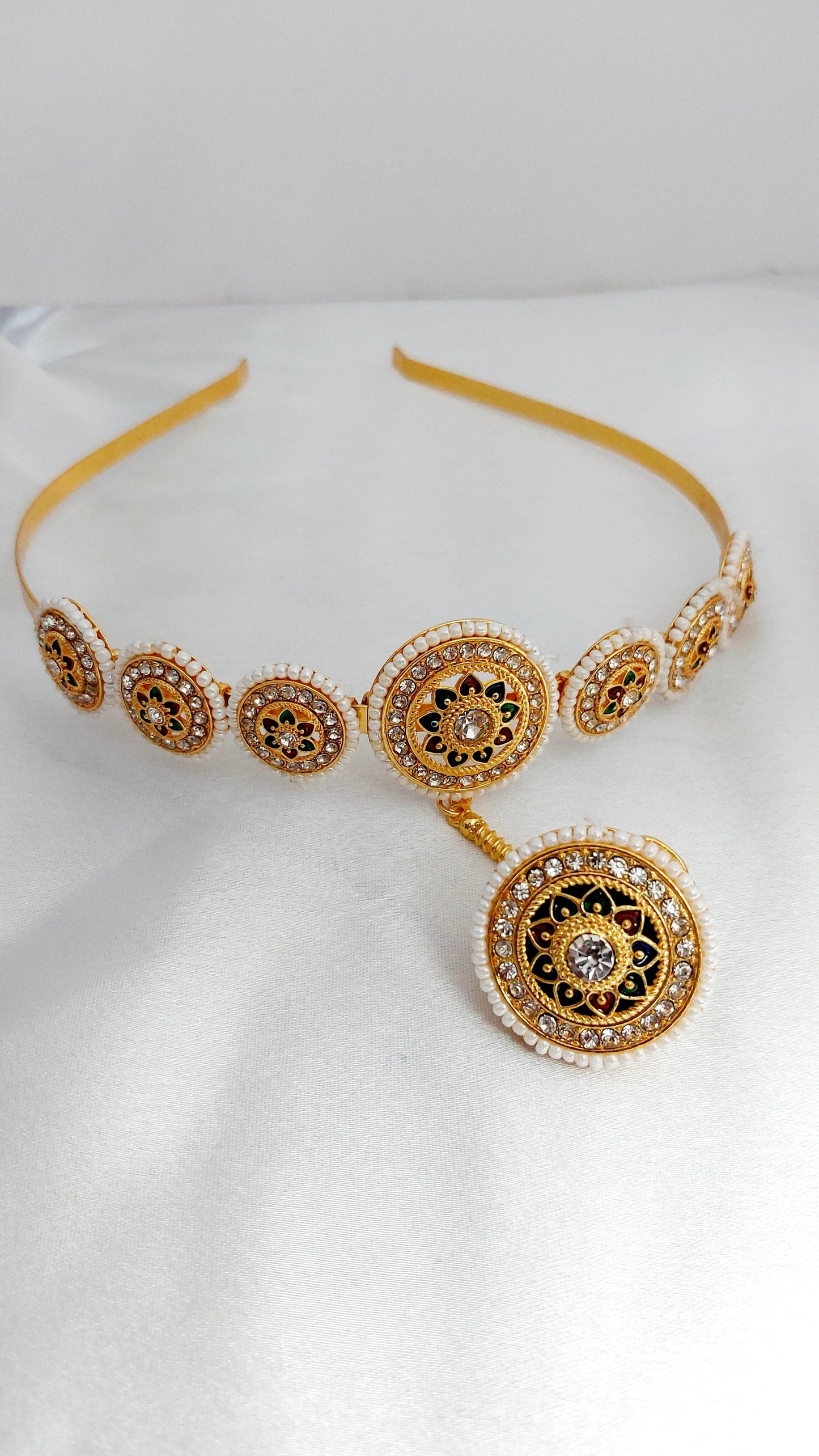 bor,borla Sispatti with borla,mathapatti, bor with mathapatti,hairbadd sispatti,rajasthani jewellery,rajputi jewellery,sispatti hairband