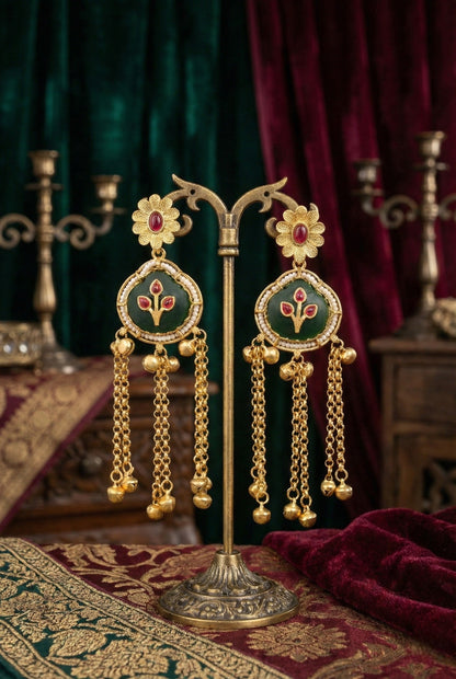 Kashmiri Long  Dangling earrings