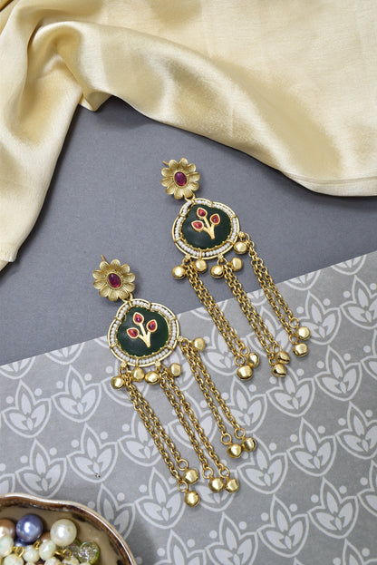 Kashmiri Long  Dangling earrings
