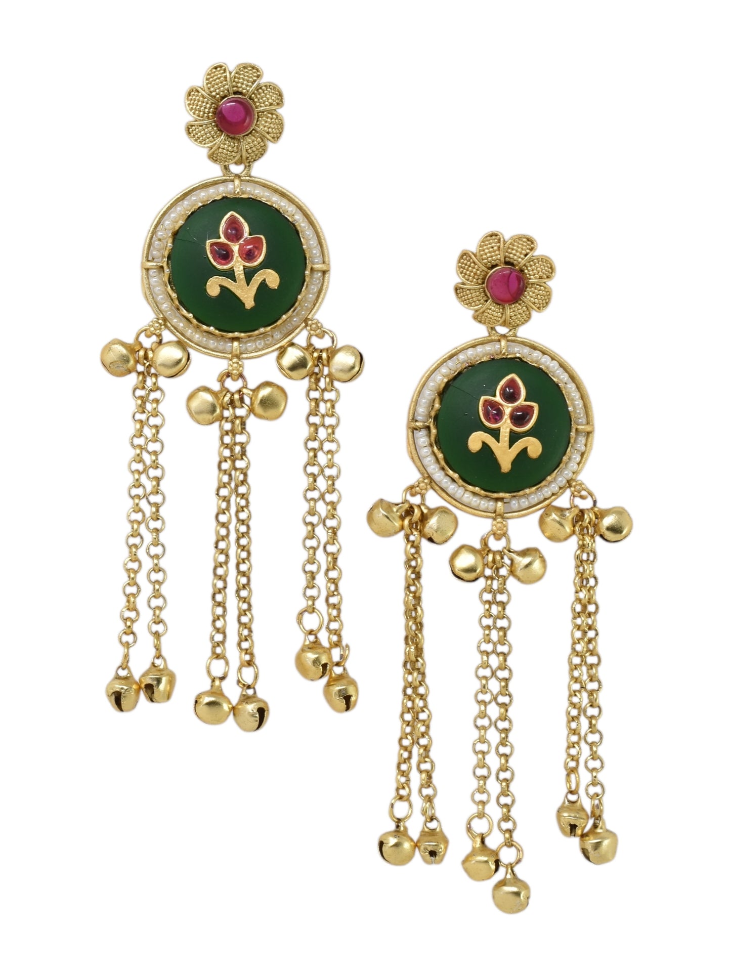 Kashmiri Long  Dangling earrings
