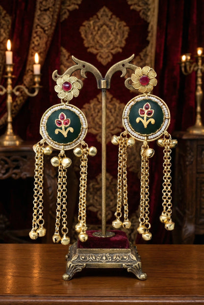 Kashmiri Long  Dangling earrings