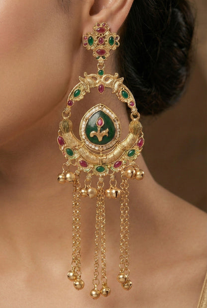 Kashmiri Long  Dangling earrings