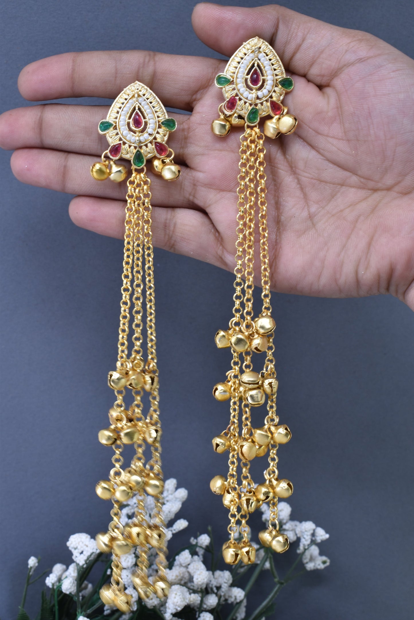 Kashmiri Long  Dangling earrings