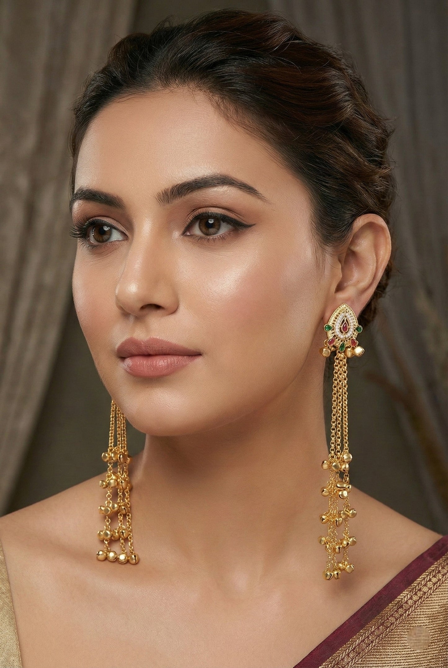 Kashmiri Long  Dangling earrings