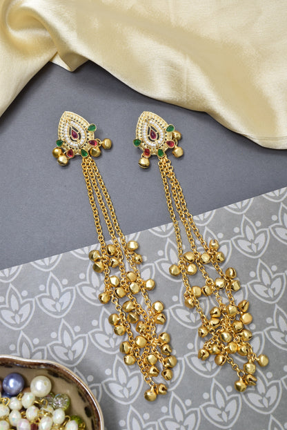 Kashmiri Long  Dangling earrings