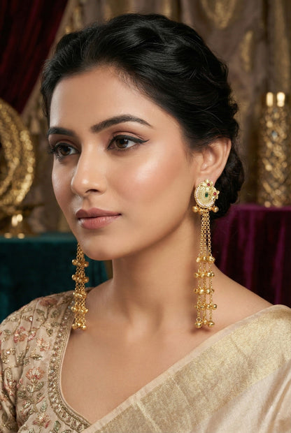 Kashmiri Long  Dangling earrings