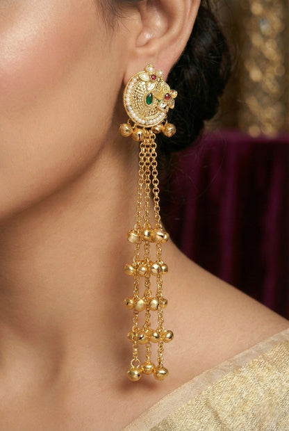 Kashmiri Long  Dangling earrings