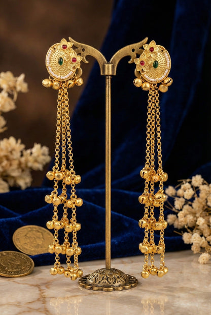 Kashmiri Long  Dangling earrings