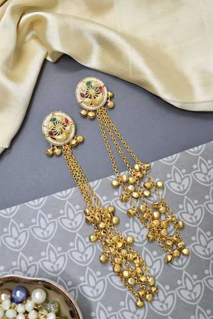 Kashmiri Long  Dangling earrings