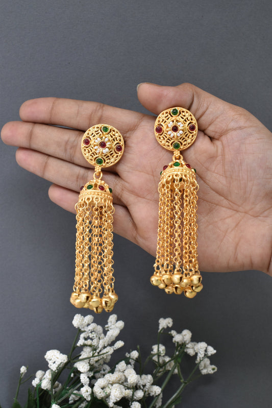 Kashmiri Long  Dangling earrings