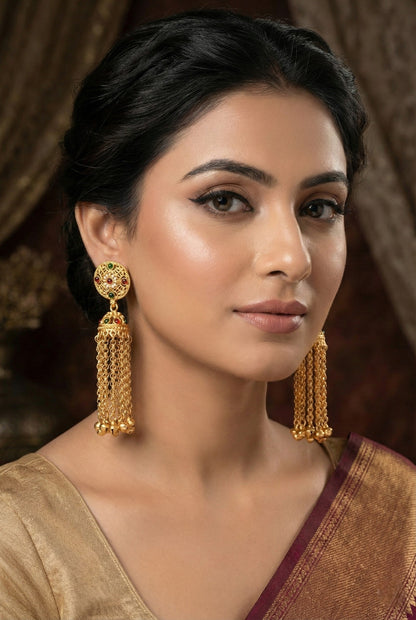 Kashmiri Long  Dangling earrings