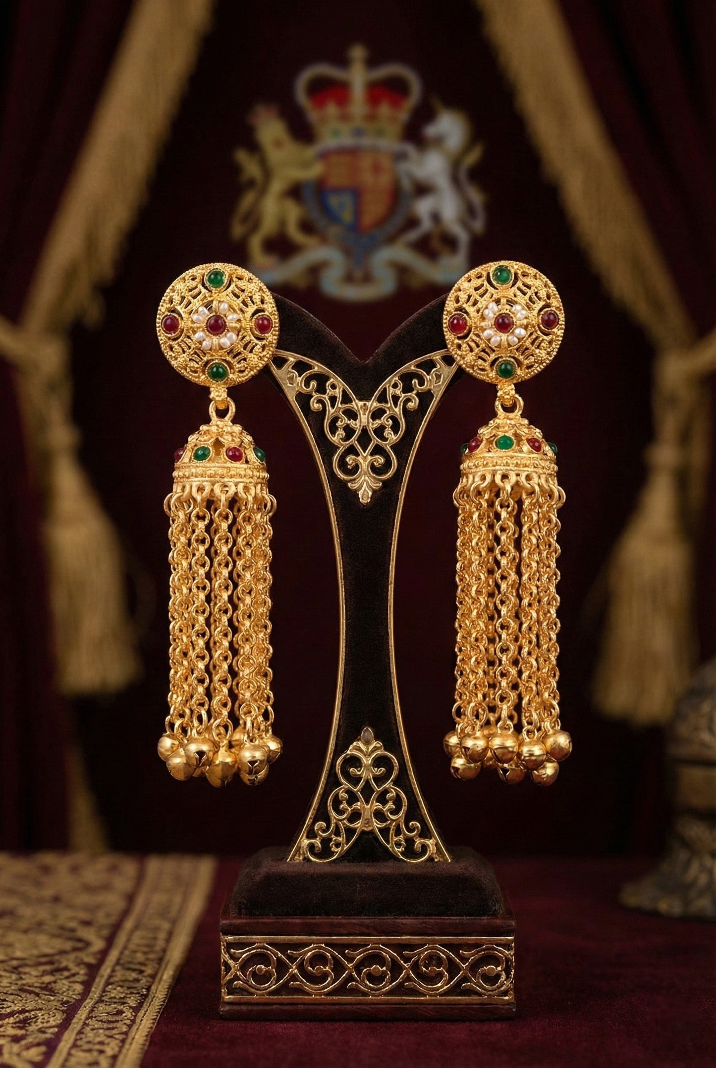 Kashmiri Long  Dangling earrings