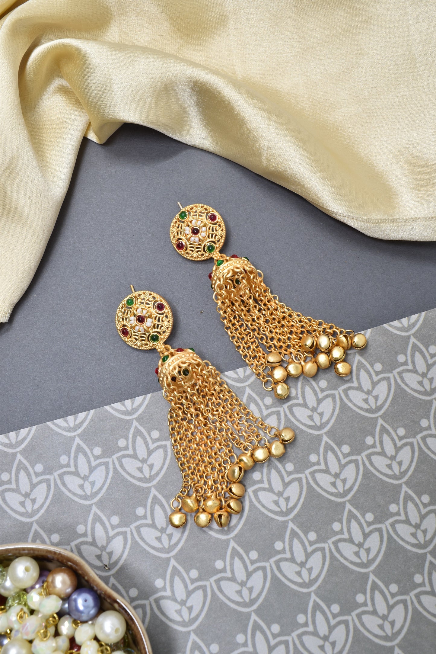 Kashmiri Long  Dangling earrings