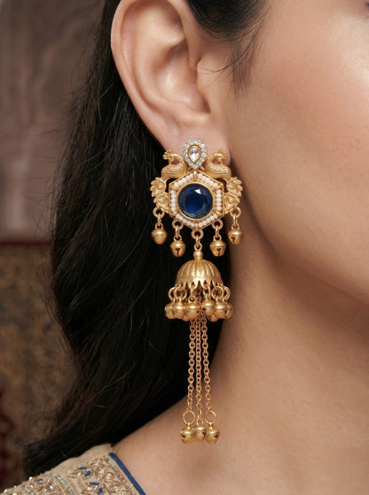 Gold Plated Designer Stylish Heavy Earrring for Women and Girls