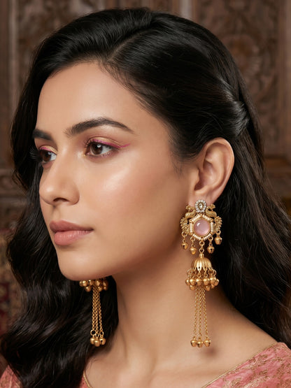 Gold Plated Designer Stylish Heavy Earrring for Women and Girls