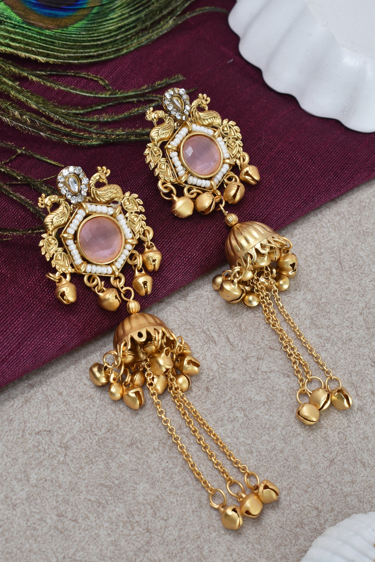 Gold Plated Designer Stylish Heavy Earrring for Women and Girls