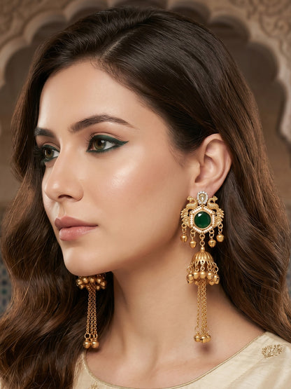 Gold Plated Designer Stylish Heavy Earrring for Women and Girls