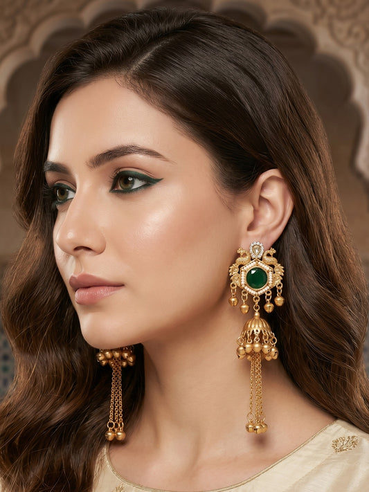 Gold Plated Designer Stylish Heavy Earrring for Women and Girls