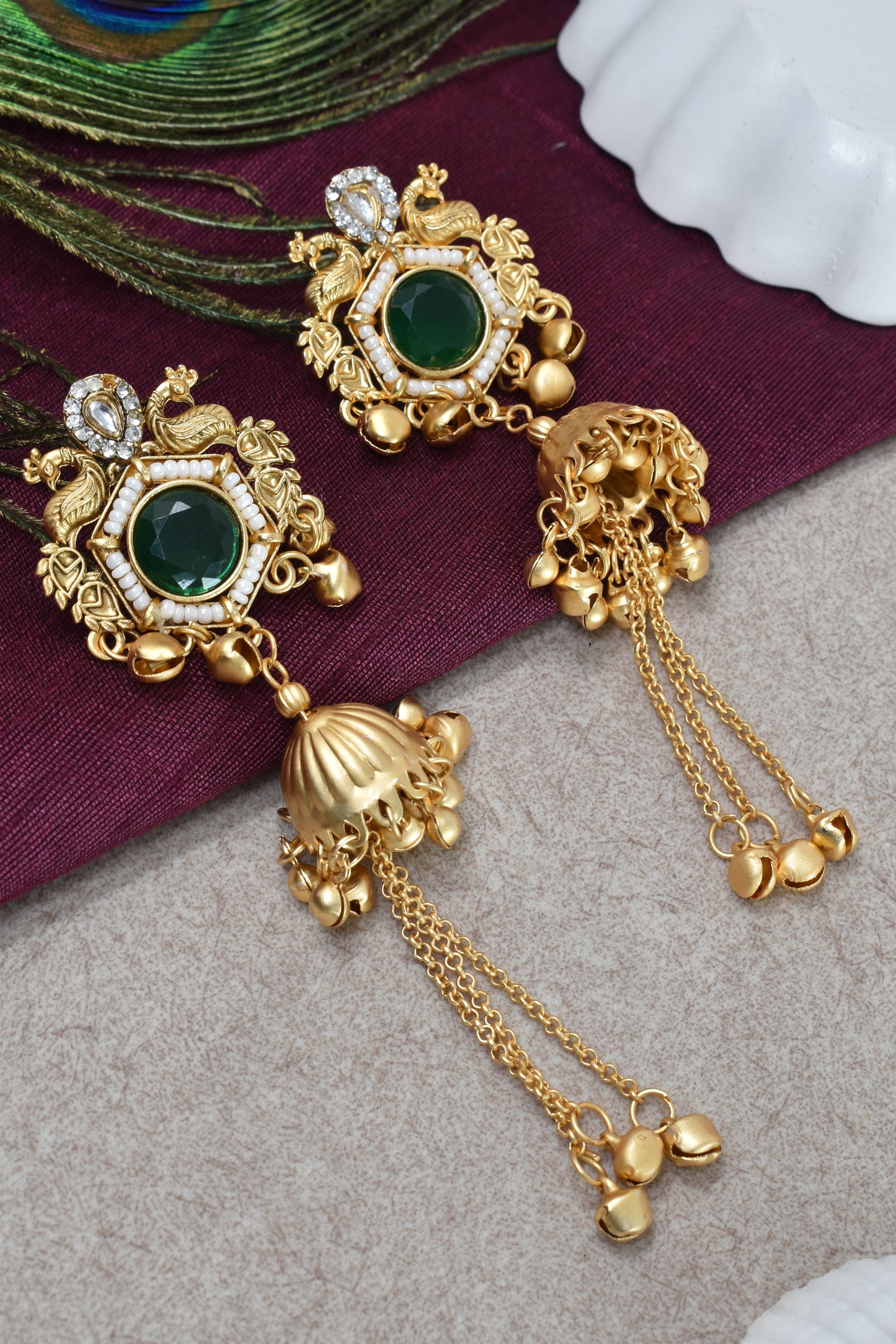 Gold Plated Designer Stylish Heavy Earrring for Women and Girls